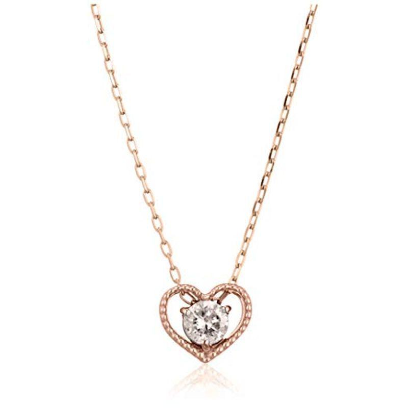 D-COLLECTION(ディーコレクション)18金 ピンクゴールド ダイヤモンド ネックレス 0.1ct DTP5418PG
