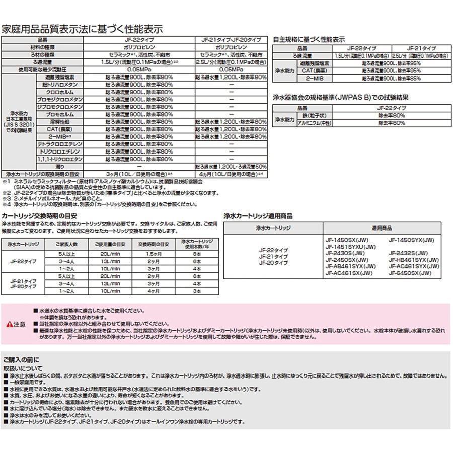 LIXIL リクシル JF-20 3個入り オールインワン浄水栓交換用カートリッジ リクシル 標準タイプ（5物質）｜mtshoukai2｜05