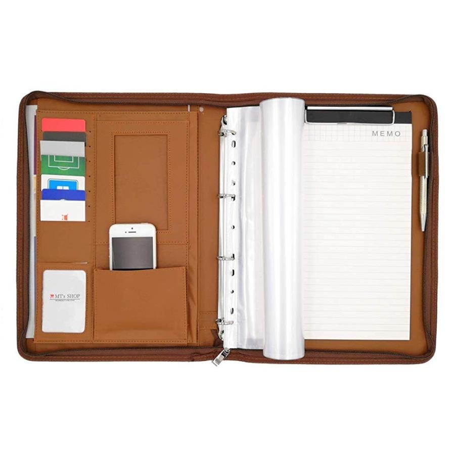 クリップボード A4 二つ折り PUレザー 多機能 フォルダー ファイル