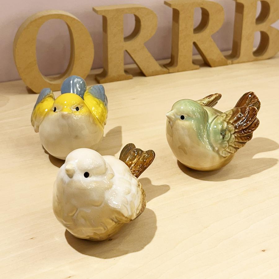 小鳥 置き物 置物 オブジェ 陶器 飾り インテリア 雑貨 かわいい 野鳥