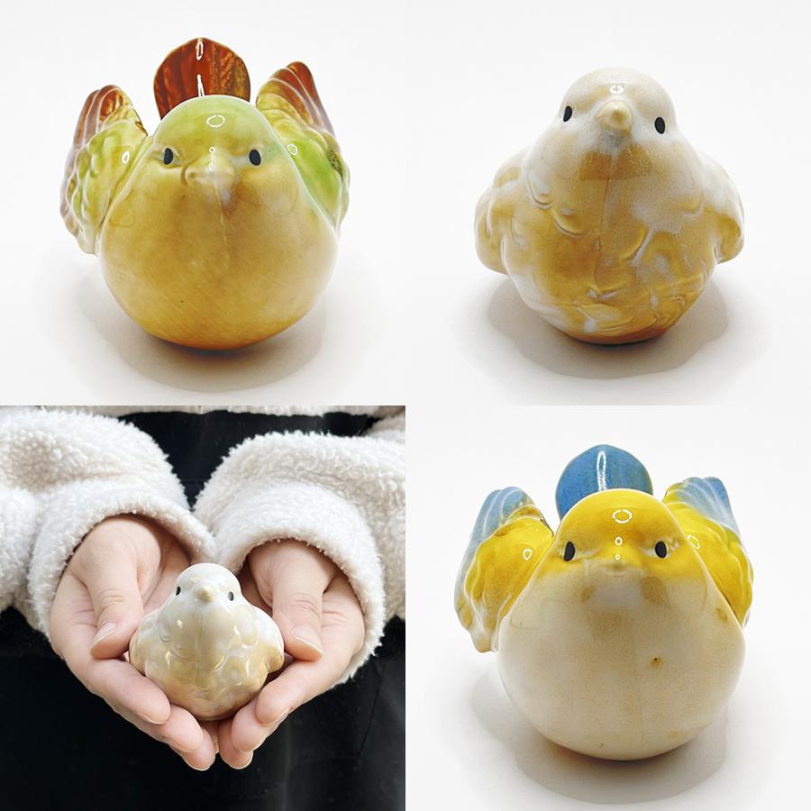 小鳥 置き物 置物 オブジェ 陶器 飾り インテリア 雑貨 かわいい 野鳥