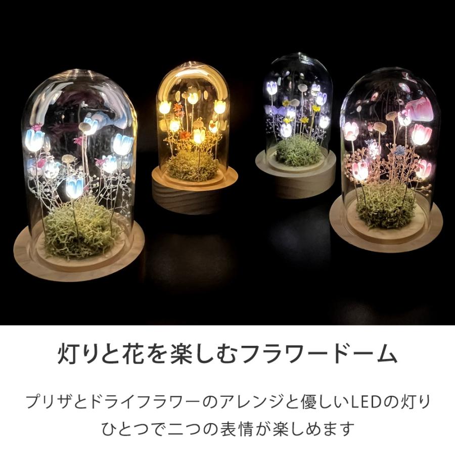 ナイトランプ LEDフラワードーム 間接照明 インテリア カタリナ