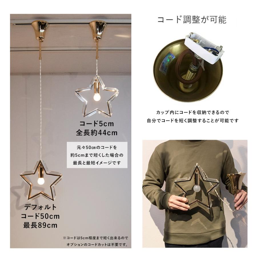 ペンダントライト 星 照明 ガラス LED対応 1灯 北欧 おしゃれ ダクト