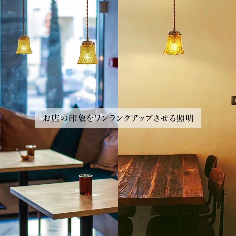ペンダントライト ガラス 照明 LED レトロ アンティーク 花 1灯 ダクト