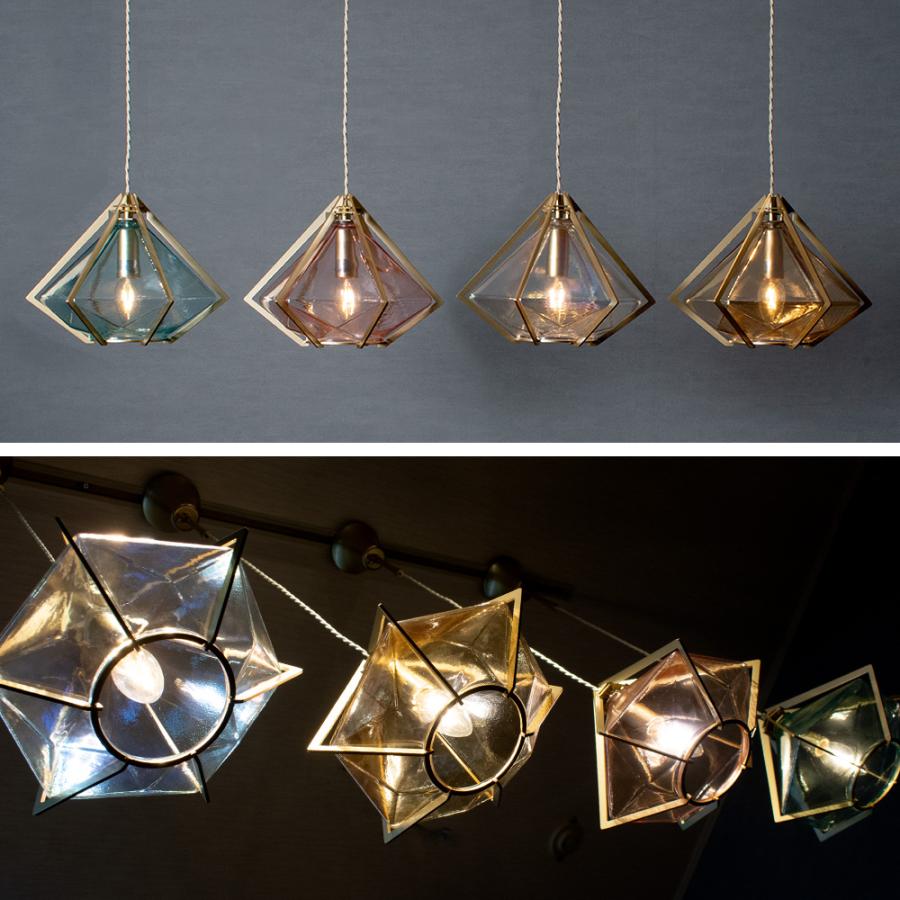 ペンダントライト ガラス おしゃれ LED 人気 長さ調整 ダイヤモンド