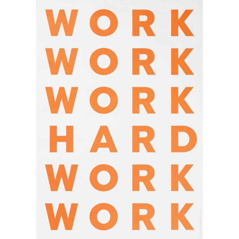 PLAYTYPE Work Hard ポスター【01-0082】 : ムー大陸 - 通販 - Yahoo 