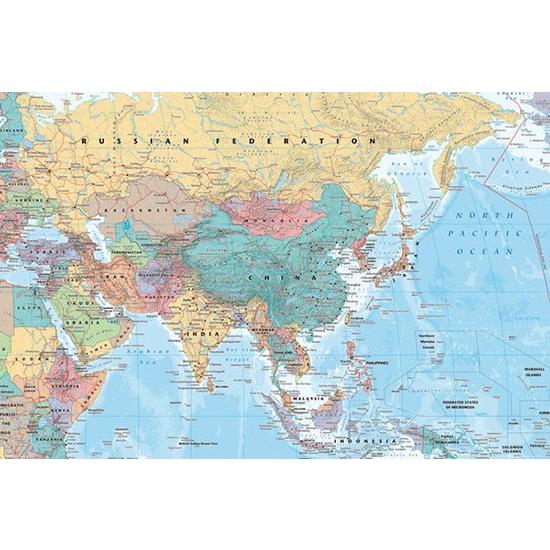 アジア地図 ポスター Gn 0761 Web限定