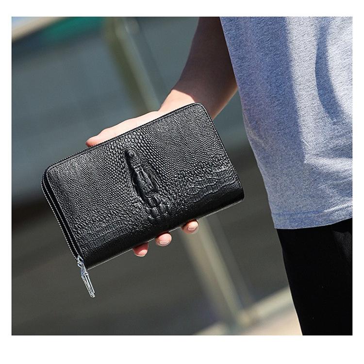 激安単価で メンズ 財布 ポーチ ビジネス ワニ柄 本革クラッチバッグ ダブルジッパー ラージ 長財布 柄 スタイルb Demolition Training