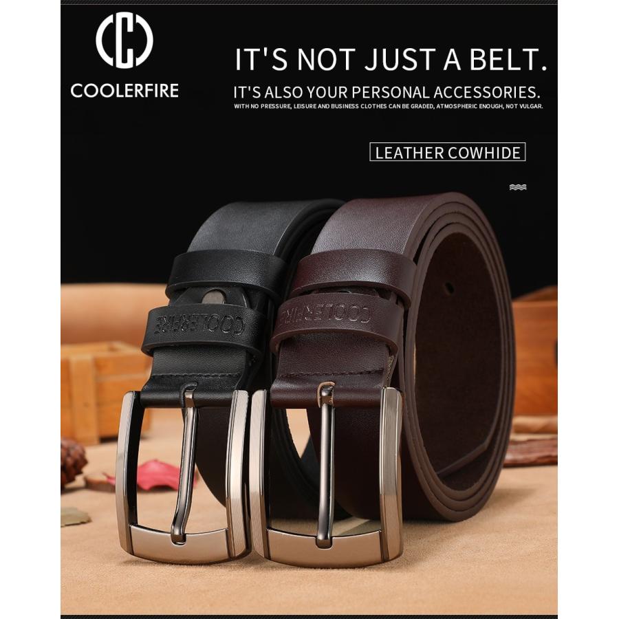 SF Leather Belt brown business style Accessories Belts Leather Belts 