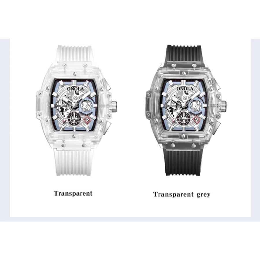 【専用】腕時計 新品 彫スケルトンUnraion 腕時計メンズ ラグジュアリーステンレス 青