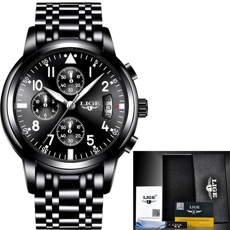 メンズ 腕時計 LIGE スクロノグラフ クォーツ時計 防水｜mu-tech｜02