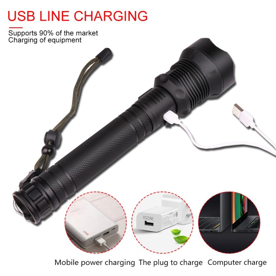 明るい懐中電灯 高輝度懐中電灯 強力 40000ルーメン XHP50 : MU-TECH