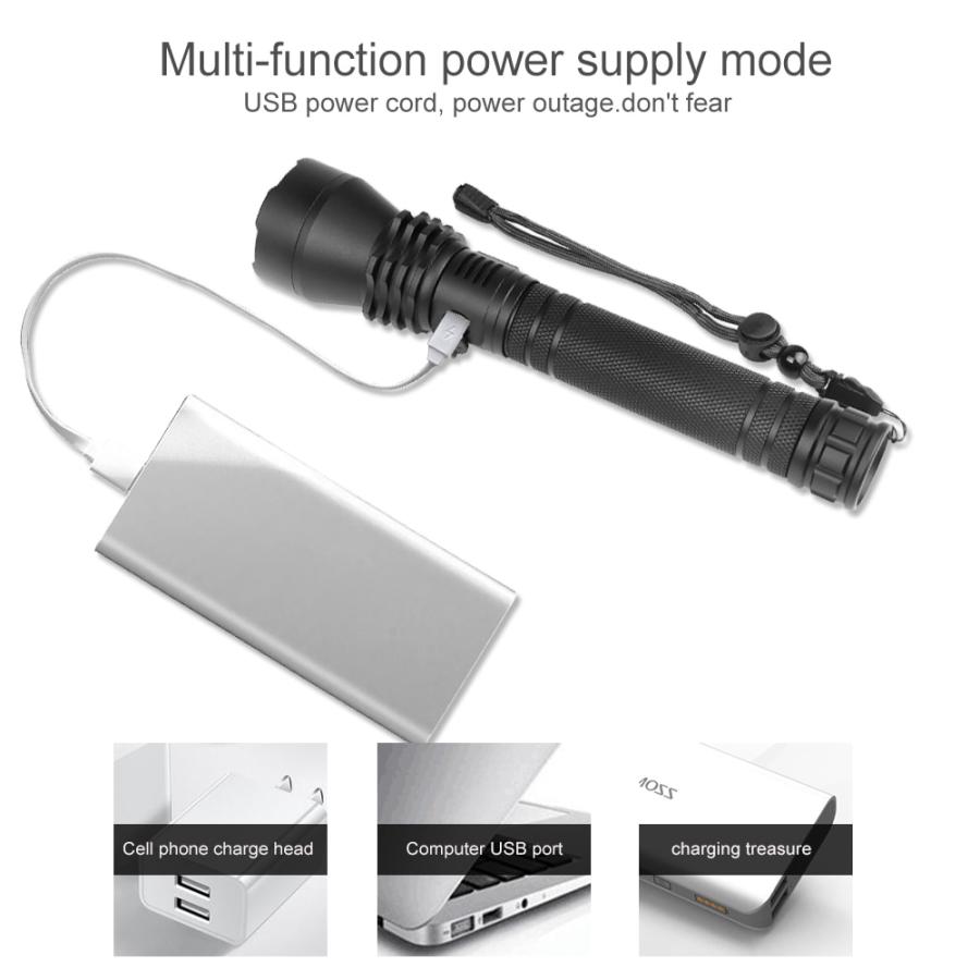 明るい懐中電灯 高輝度懐中電灯 強力 40000ルーメン XHP50 : MU-TECH