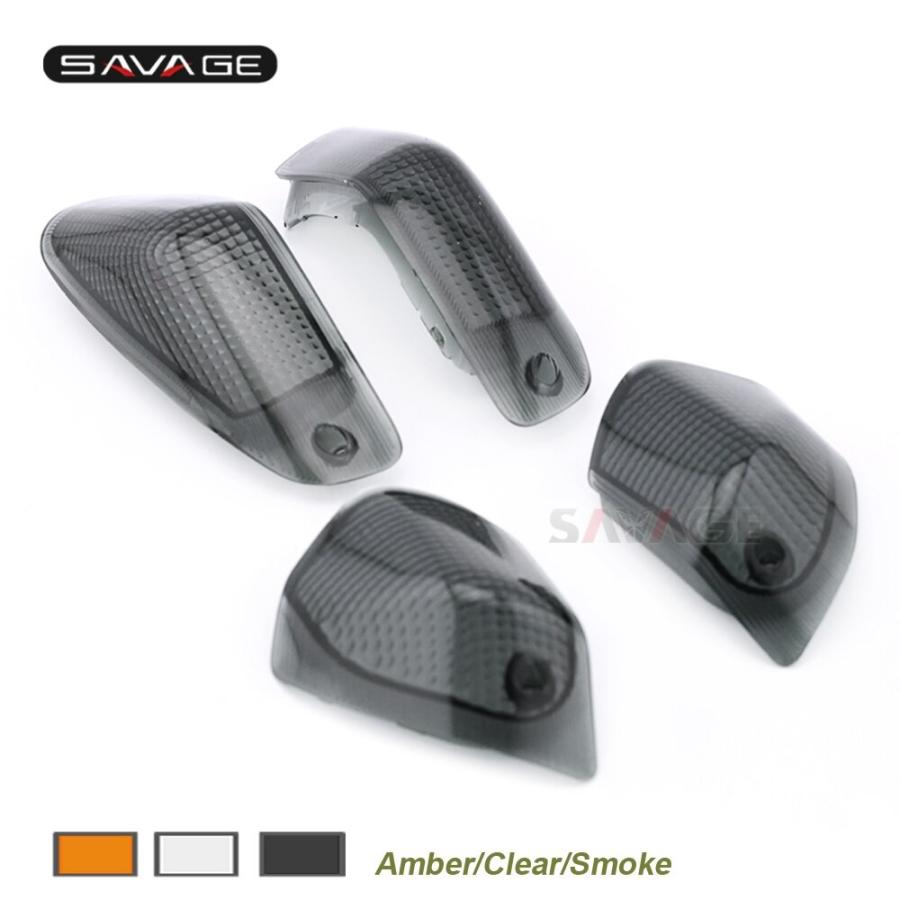 バイク ウィンカーカバー レンズ 前後 Kawasaki ZZR400 600 汎用品 全3