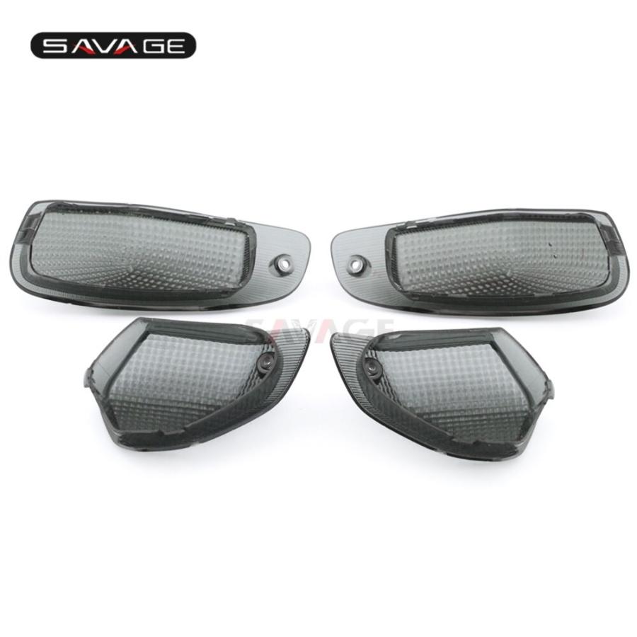 バイク ウィンカーカバー レンズ 前後 Kawasaki ZZR400 600 汎用品 全3