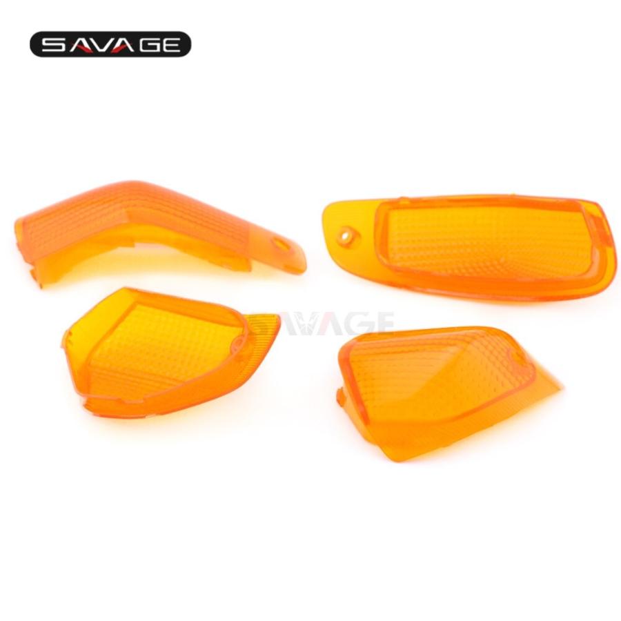 バイク ウィンカーカバー レンズ 前後 Kawasaki ZZR400 600 汎用品 全3