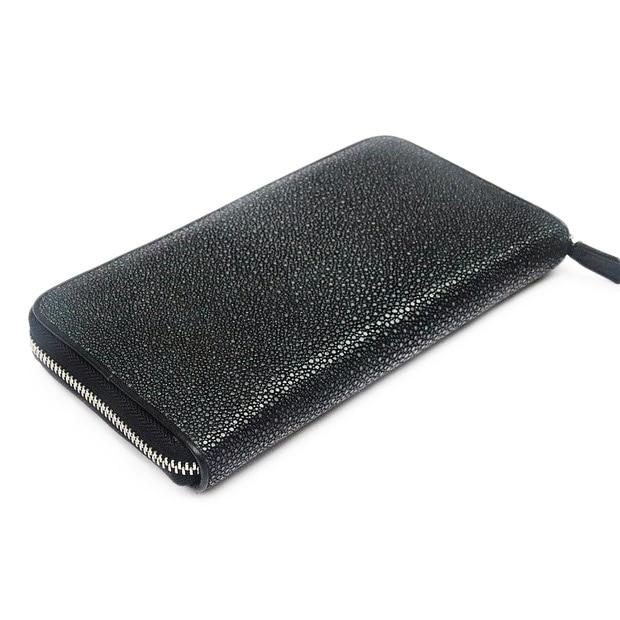 エイ革財布 金運 長財布 クラッチ財布 ジッパー カードホルダー : MU