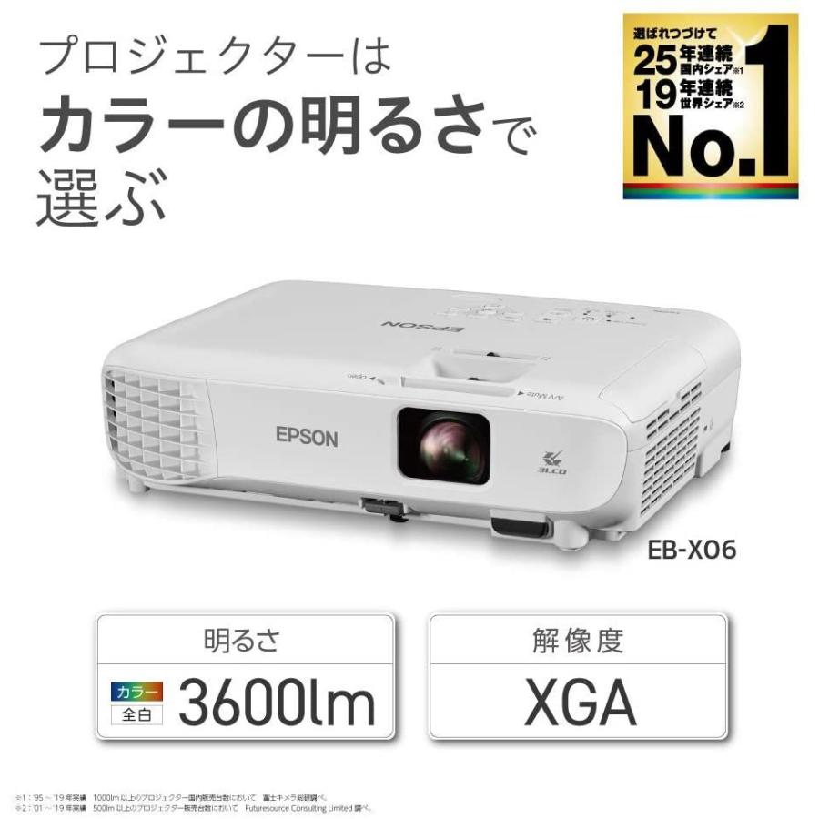【新品未開封】 エプソン ビジネス プロジェクター 液晶 3600lm XGA 2.5 kg EB-X06 【9087075406】(32534円)