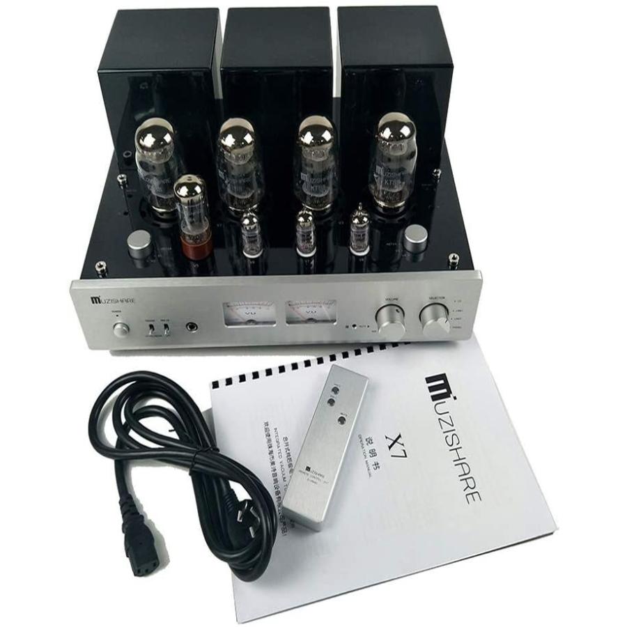 MUZISHARE X7 KT88 x4 真空管 プリメイン アンプ/Phono amp/イヤホン アンプ リモコン付き アップグレード版