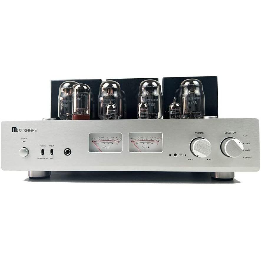 MUZISHARE X7 KT88 x4 真空管 プリメイン アンプ/Phono amp/イヤホン アンプ リモコン付き アップグレード版
