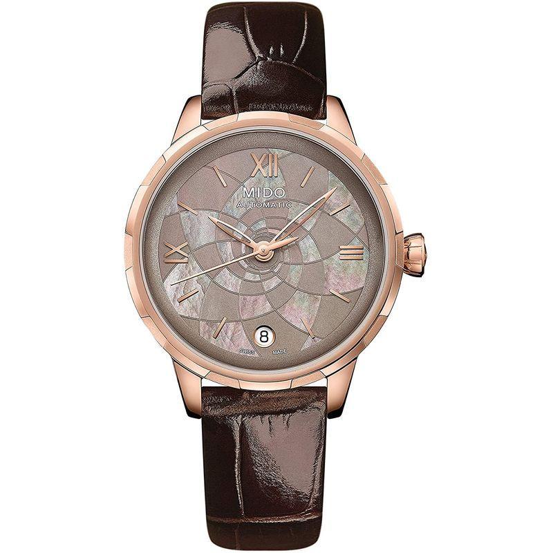 【まとめ売り】 ミドー 自動巻き腕時計 レインフラワー レディース M0432073616800 ブラウン 【OCQ1601195848】(57327円)