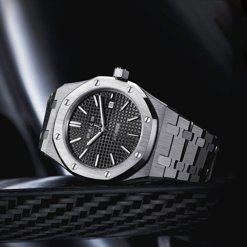 FEICE 自動巻き 腕時計 メンズ 男性 機械式 うで時計 メンズ 手巻付き アナログ ウォッチ 防水 夜光 日付表示 ラグジュア リー メンズ 自動巻き 腕時計 男性 機械式 うで時計 手巻付き アナログ ウォッチ 防水 夜光 日付表示 ラグジュア リー