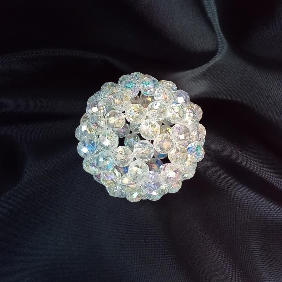 パワーストーン 神聖幾何学 フラーレン オーロラクリスタル  水晶カット　8mm球　グレートセントラルサン 浄化 魔除け 置き物 | 