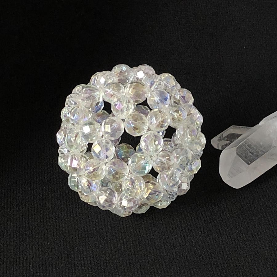 パワーストーン 神聖幾何学 フラーレン オーロラクリスタル  水晶カット　8mm球　グレートセントラルサン 浄化 魔除け 置き物 |  | 02