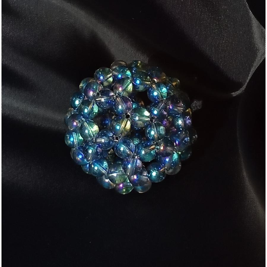 パワーストーン 神聖幾何学 フラーレン ブルーオーラ  水晶　6mm球　グレートセントラルサン 浄化 魔除け 置き物 | 