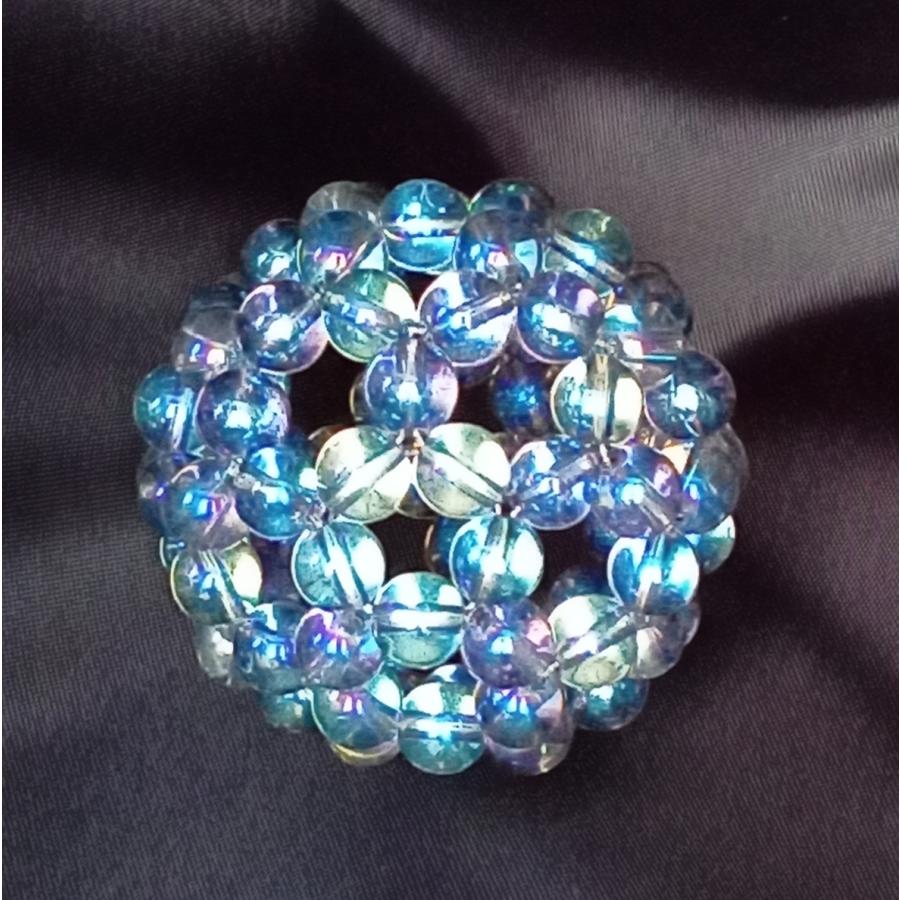 パワーストーン 神聖幾何学 フラーレン ブルーオーラ  水晶　6mm球　グレートセントラルサン 浄化 魔除け 置き物 |  | 01