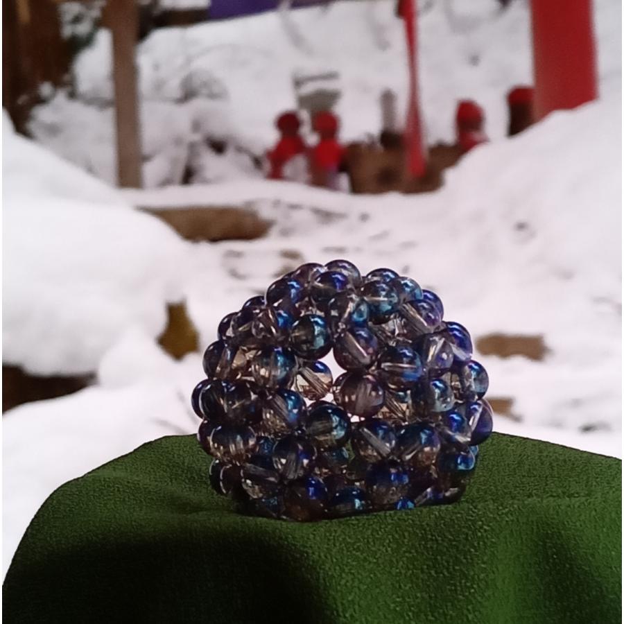 パワーストーン 神聖幾何学 フラーレン ブルーオーラ  水晶　6mm球　グレートセントラルサン 浄化 魔除け 置き物 |  | 03