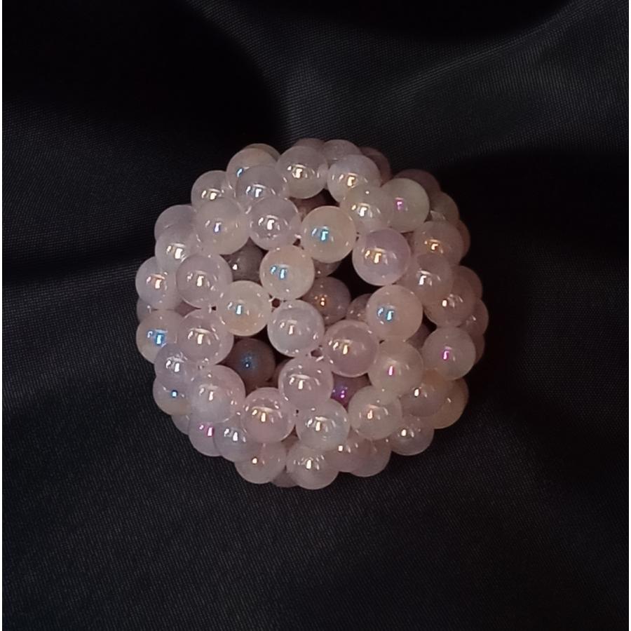 パワーストーン 神聖幾何学 フラーレン ローズオーラ  水晶　6mm球　グレートセントラルサン 浄化 魔除け 置き物 |  | 01