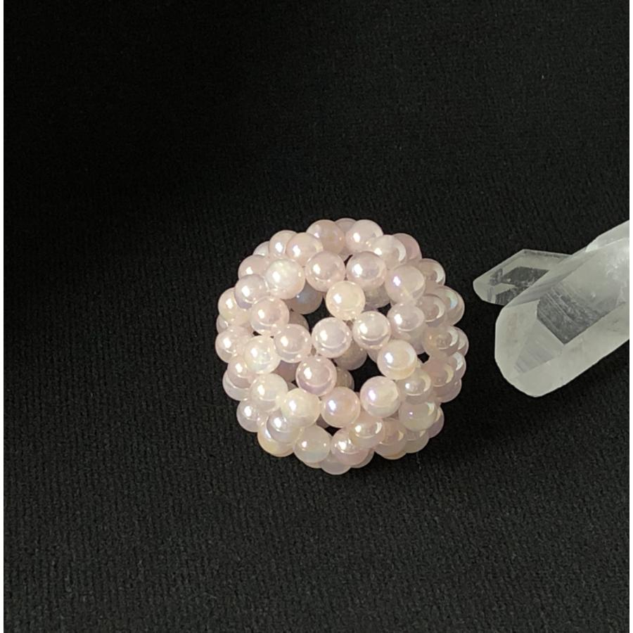 パワーストーン 神聖幾何学 フラーレン ローズオーラ  水晶　6mm球　グレートセントラルサン 浄化 魔除け 置き物 |  | 02