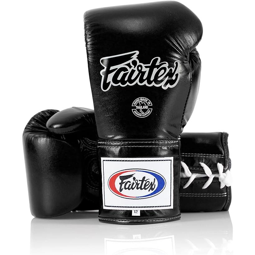 Fairtex プロコンフェディショングローブ （Lace UP 紐式） ブラック_1
