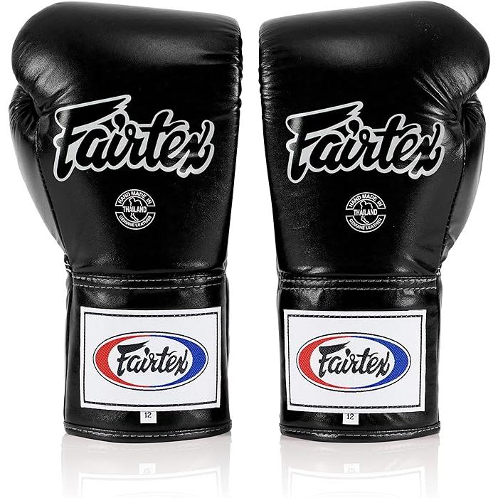 Fairtex プロコンフェディショングローブ （Lace UP 紐式） ブラック_2