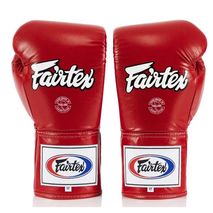 Fairtex プロコンフェディショングローブ （Lace UP 紐式） レッド_2