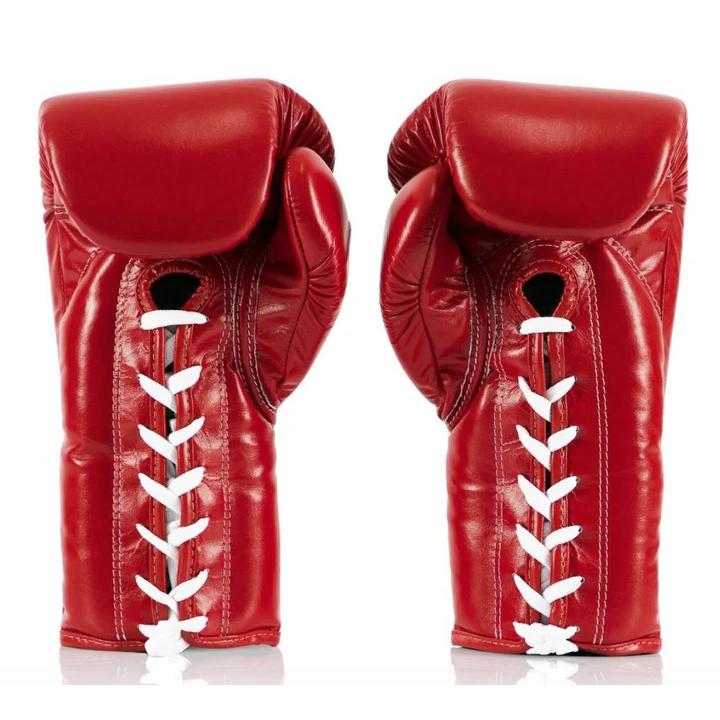 Fairtex プロコンフェディショングローブ （Lace UP 紐式） レッド_4