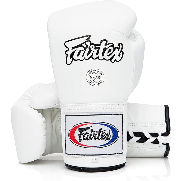 Fairtex プロコンフェディショングローブ （Lace UP 紐式） ホワイト_1