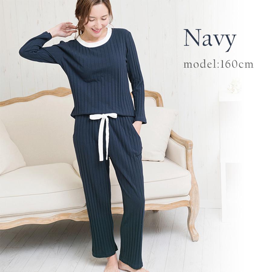 ルームウェア パジャマ レディース 冬 長袖 上下セット 部屋着