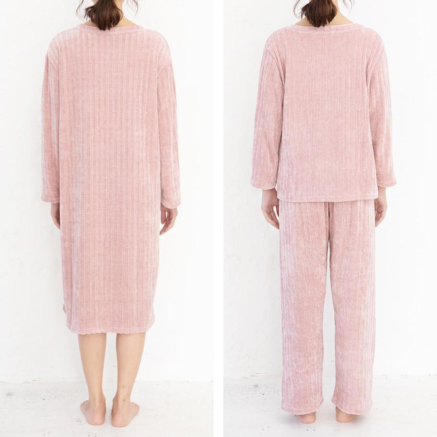 ルームウェア レディース 上下セット ワンピース ベロアモールニット 部屋着 おしゃれ パジャマ 長袖 長ズボン マタニティ リラックス 春 可愛い ゆったり Rw18 004 Mude ムード 通販 Yahoo ショッピング