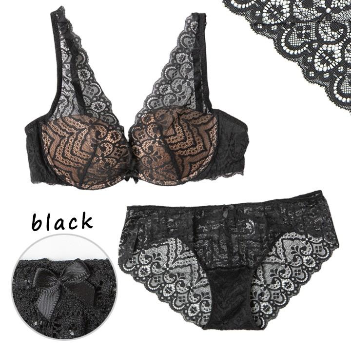 MUDE（ムード） 総レース ブラジャー ショーツ セット 大人 セクシー