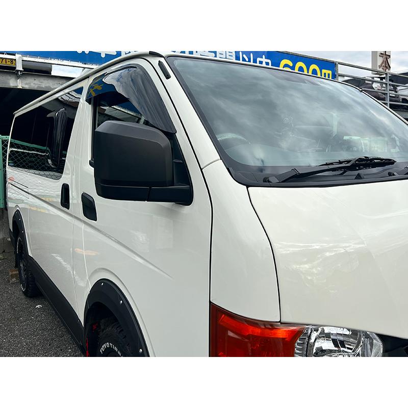 ハイエース200系 ビッグワイドバイザーと小窓バイザーのセット / ドア