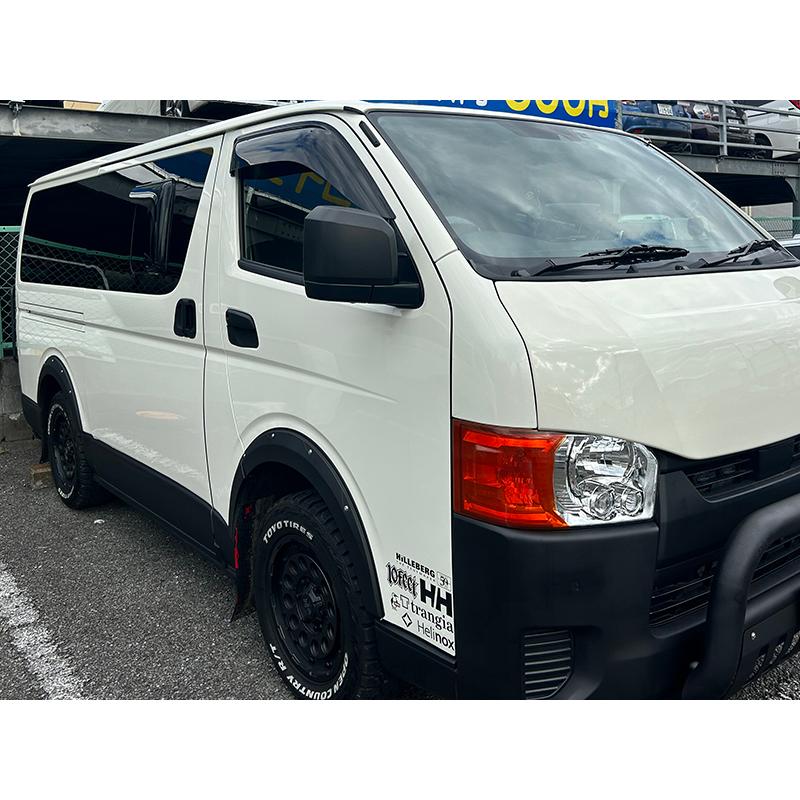 ハイエース200系 ビッグワイドバイザーと小窓バイザーのセット