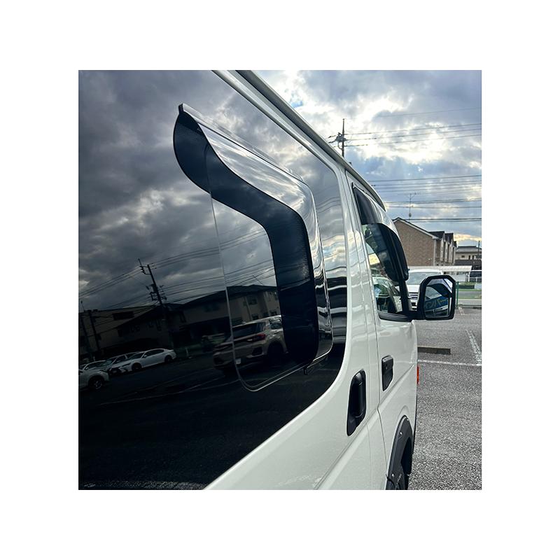 ハイエース200系 ビッグワイドバイザーと小窓バイザーのセット / ドア