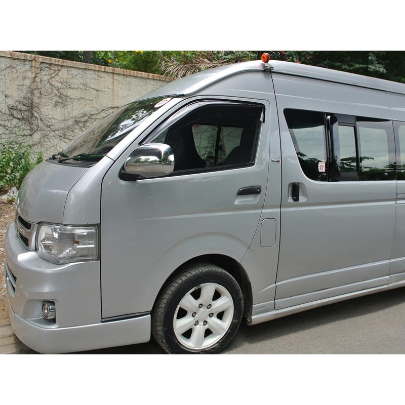 ハイエース200系 ドアバイザー ビッグ ワイドバイザー ライト パーツ