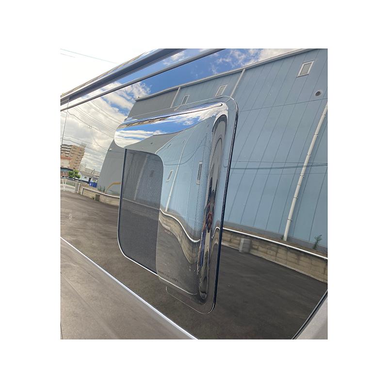 ハイエース200系　小窓バイザー　マッドファクトリー ハイエース 200系 小窓 バイザー 4型以降 片側 ダーク パーツ