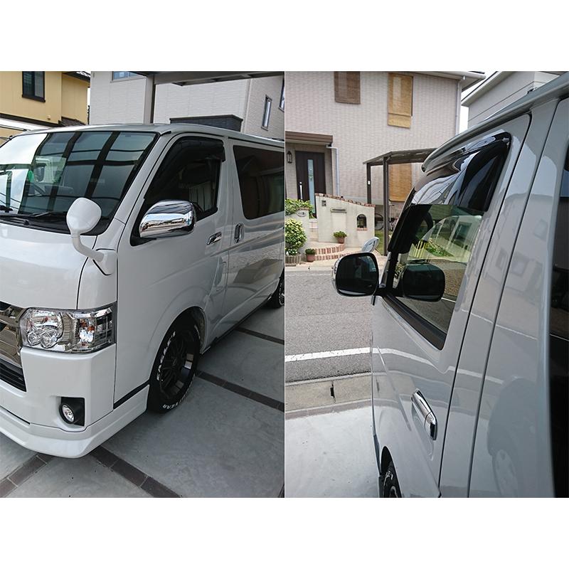 ハイエース200系 ドアバイザー ビッグ ワイドバイザー ダーク