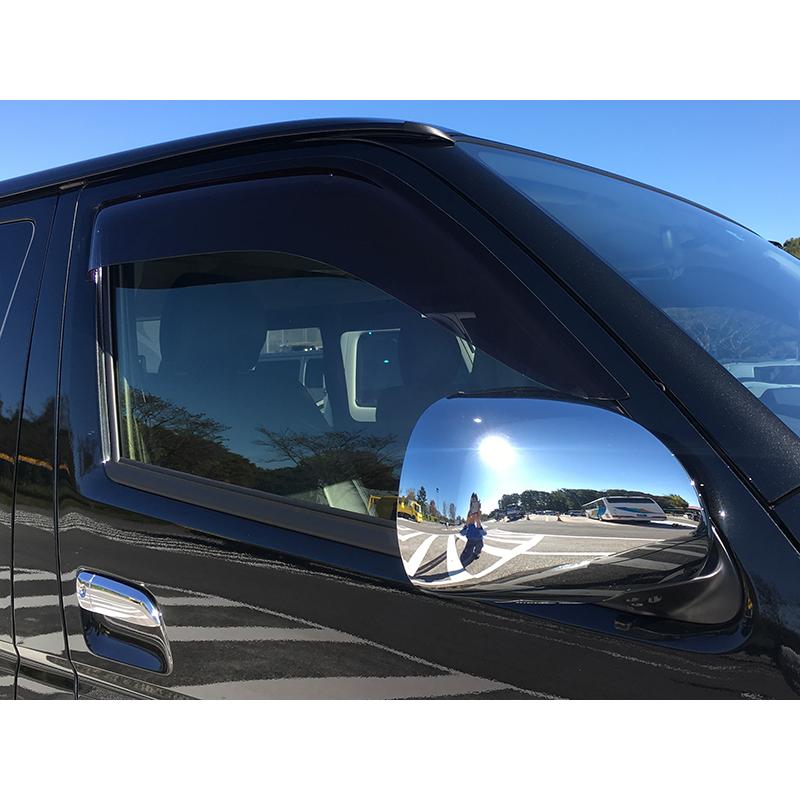 ハイエース200系 ドアバイザー ビッグ ワイドバイザー ダーク パーツ  