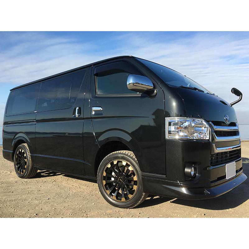 ハイエース200系 ドアバイザー ビッグ ワイドバイザー ダーク パーツ