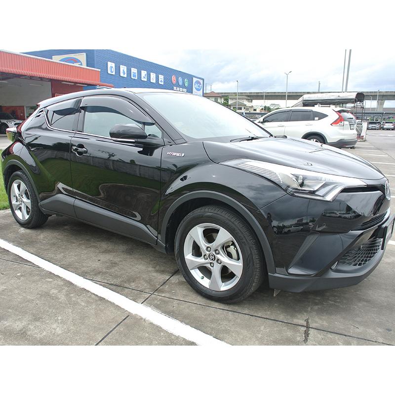 C-HR ビッグ ワイドバイザー ダーク ドアバイザー CHR パーツ : マッド